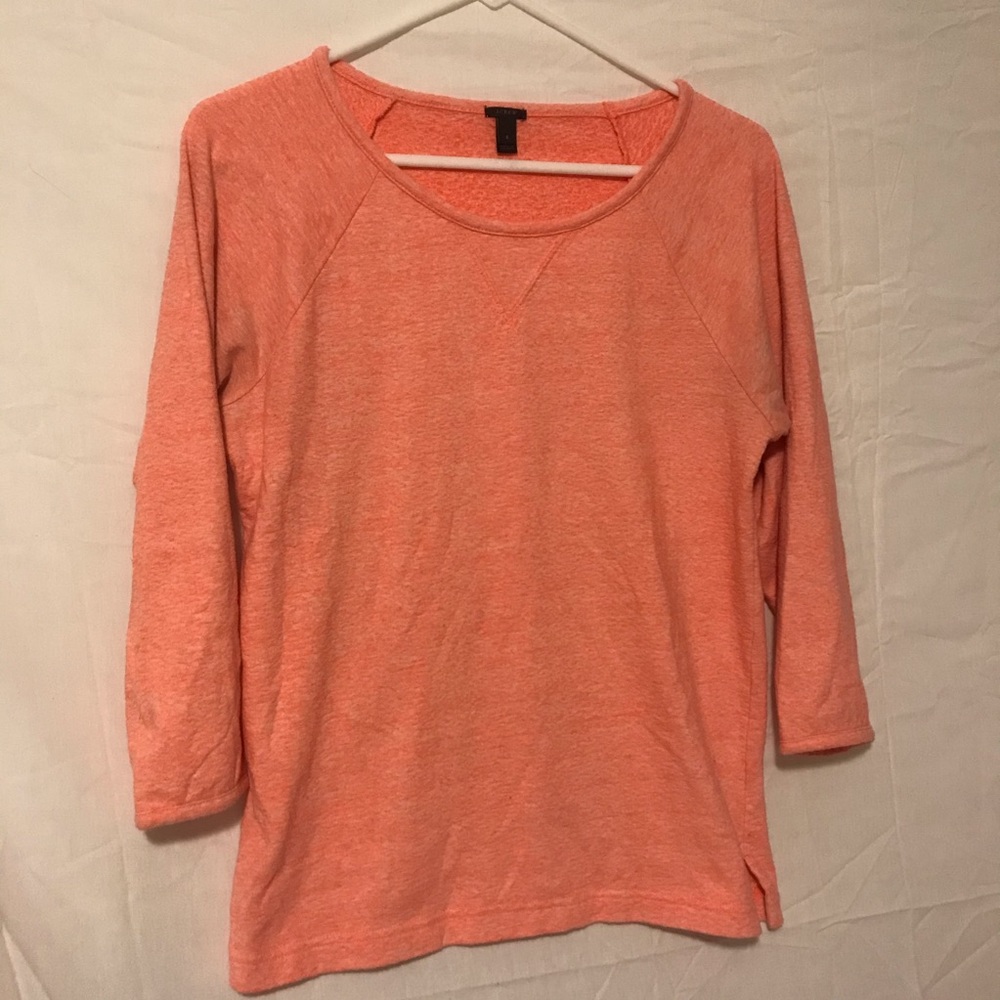 J. Crew salmon pink half sleeve shirt size small